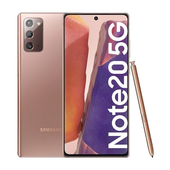 Samsung Galaxy Note 20 5G Guia De Inicio Rapido