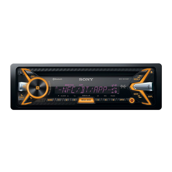 Sony MEX-N4150BT Manual De Instrucciones