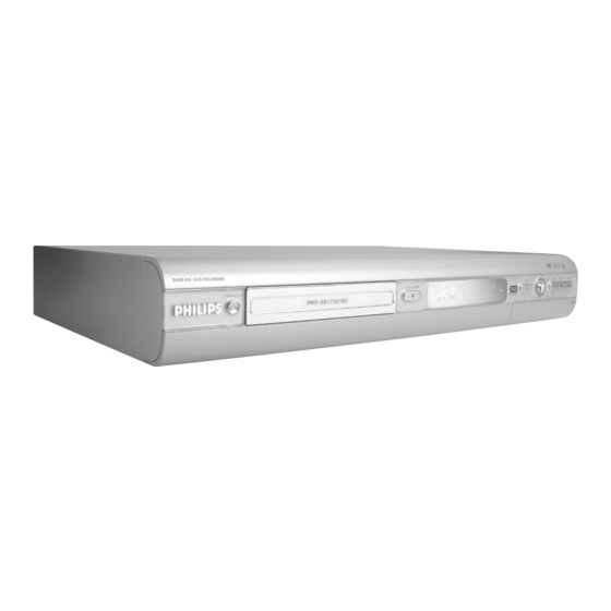 Philips DVDR610 Manual Del Usurario