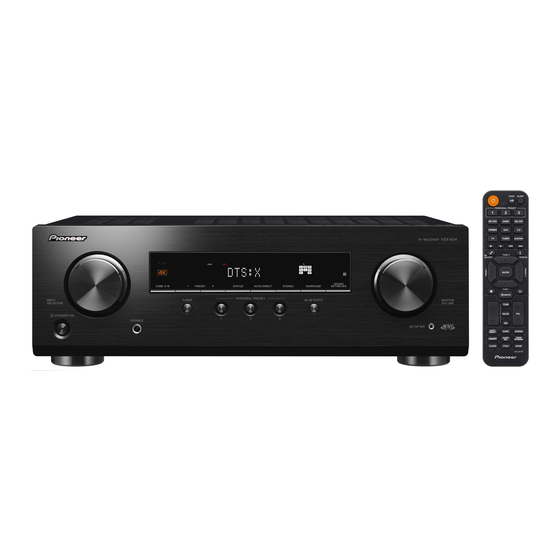 Pioneer VSX-834 Manual De Instrucciones