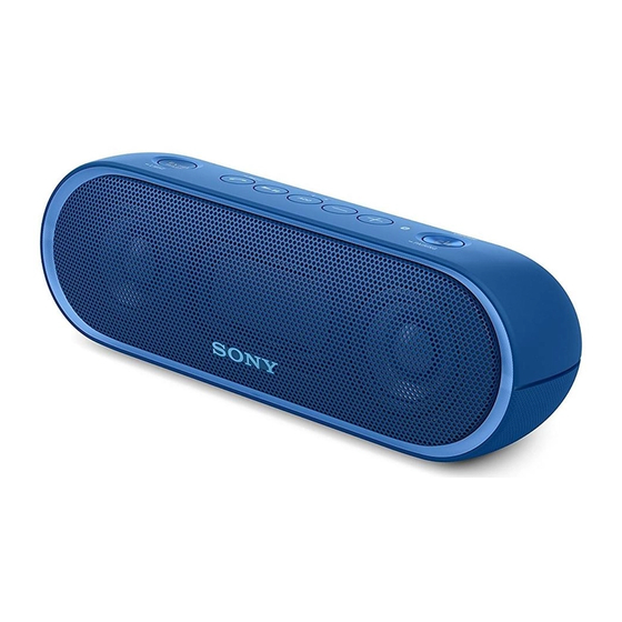 Sony SRS-XB20 Manual De Instrucciones