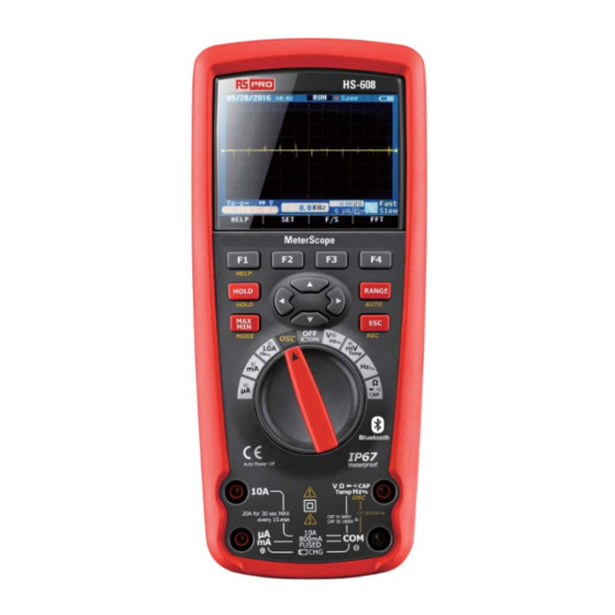 RS Pro RS HS-608 Manual De Instrucciones