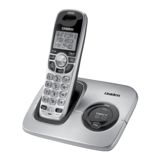 Uniden DECT1560 Serie Manuales