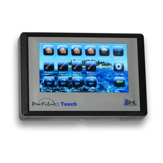 GHL ProfiLux Touch Manual De Usuario