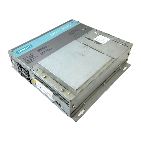 Siemens SIMATIC Box PC 627B Instrucciones De Servicio