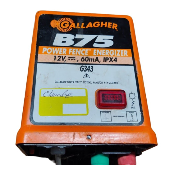 Gallagher BatteryMaster B75 Manuales