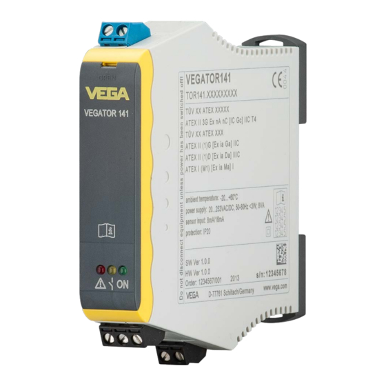 Vega VEGATOR 141 Instrucciones De Servicio