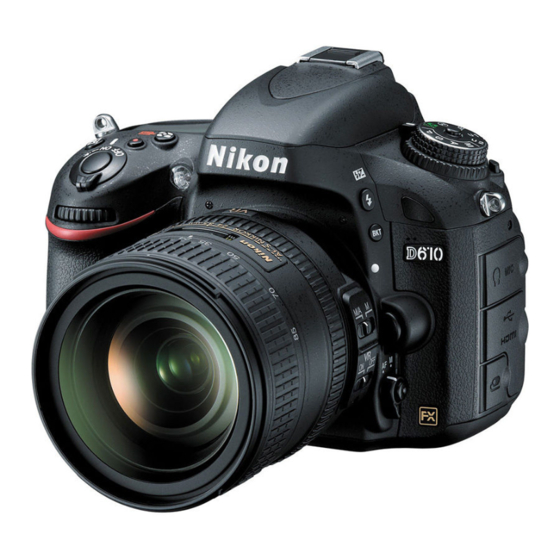 Nikon D610 Manual Del Usuario