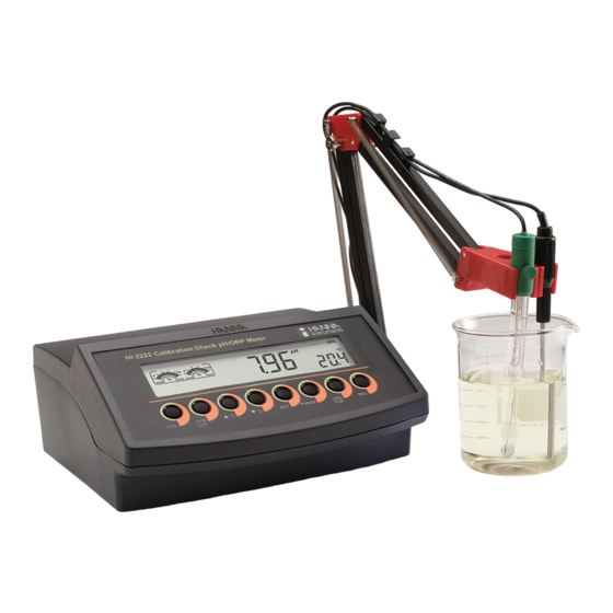 Hanna Instruments HI 2222 Manual De Instrucciones