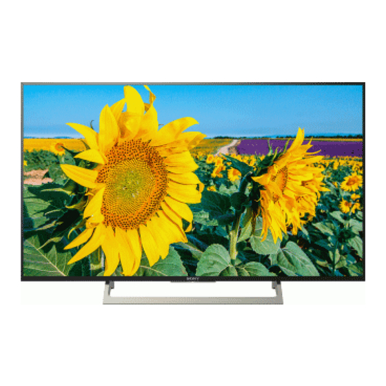 Sony Bravia KD-55XF80 Serie Guía De Configuración