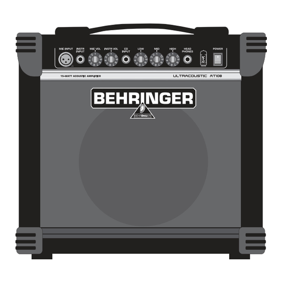 Behringer ULTRACOUSTIC AT108 Manual De Uso