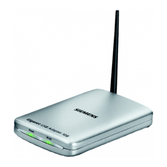 Siemens Gigaset USB Adapter 108 Guía De Referencia Rápida