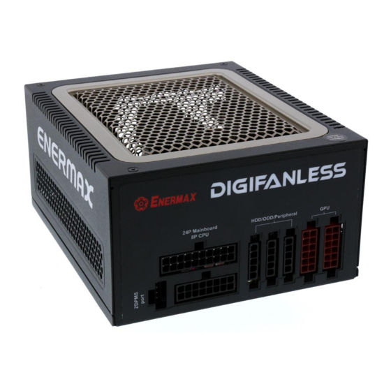 ENERMAX DIGIFANLESS EDF550AWN Manual De Instrucciones