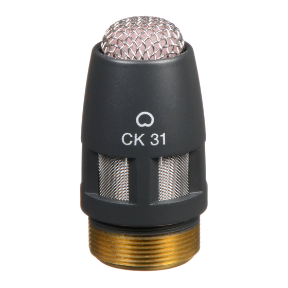 AKG CK-31 Instrucciones De Uso