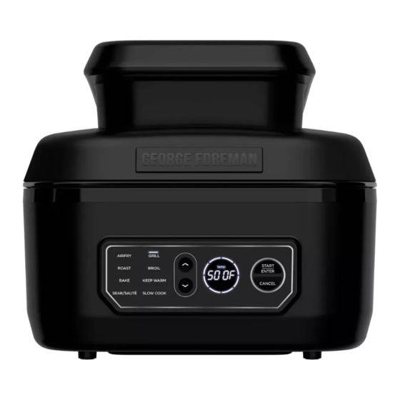 George Foreman MCAFD900D Manuales