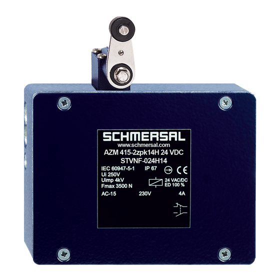 schmersal AZM 415-11/11ZPK-14H Manual De Instrucciones