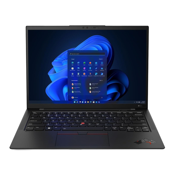 Lenovo ThinkPad X1 Manual Del Usuario