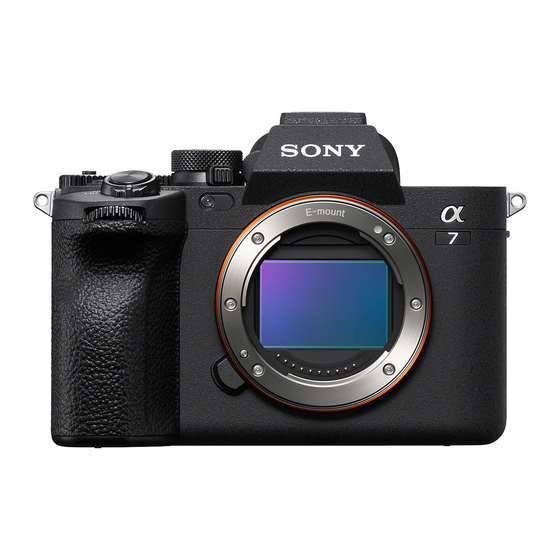 Sony Alpha 7 IV Manuales