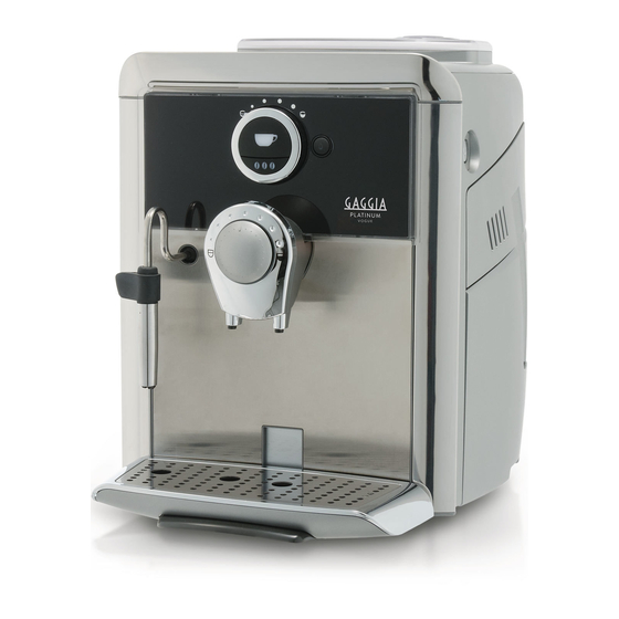 Gaggia PLATINUM VOGUE Manuales