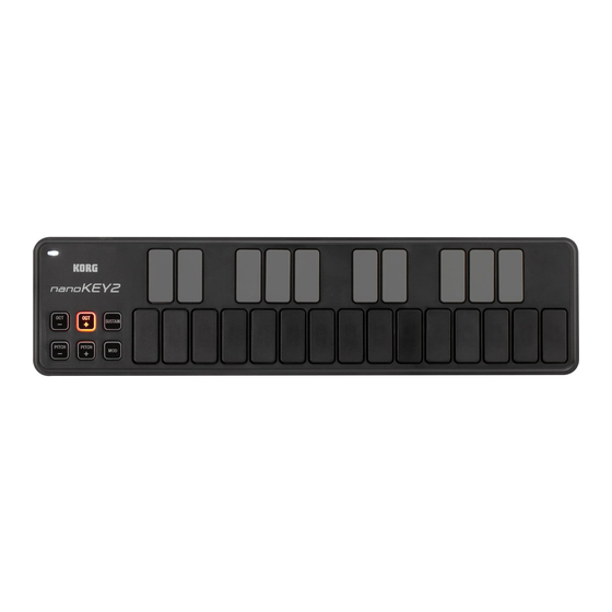 Korg nanoKEY2 Guía De Parámetros