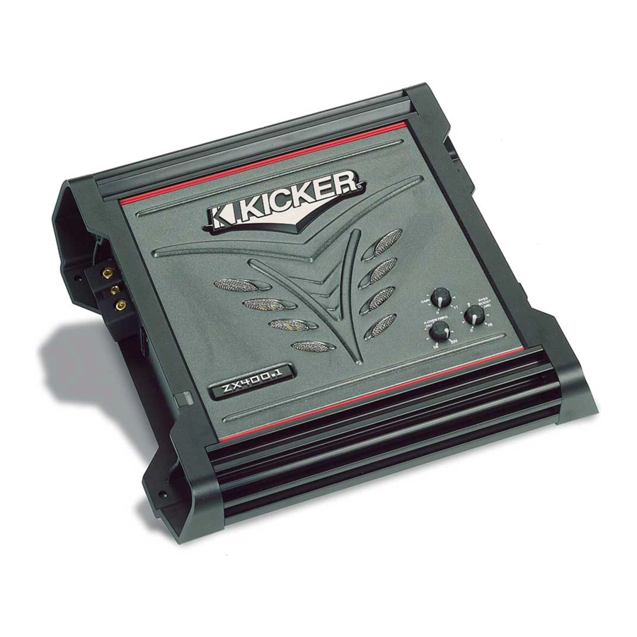 Kicker ZX Serie Manuales