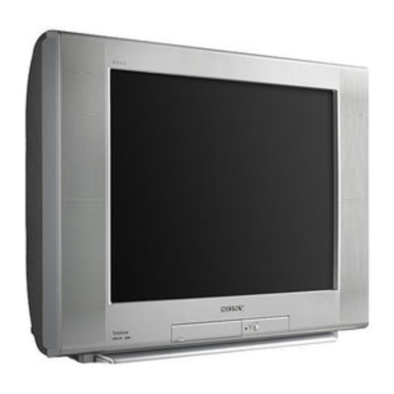 Sony FD Trinitron WEGA KV-34FS120 Manuales