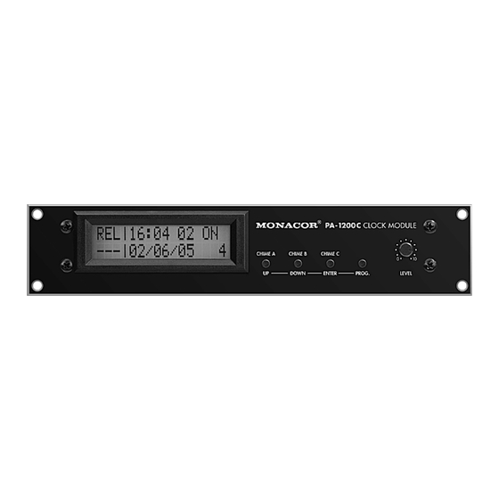 Monacor PA-1200C Manual De Instrucciones