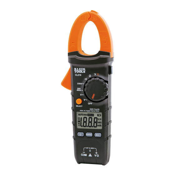 Klein Tools CL210 Manual De Instrucciones
