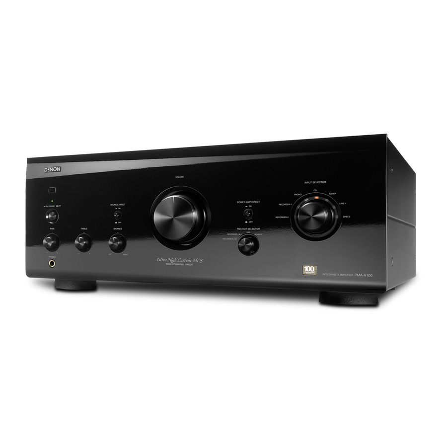 Denon PMA-A100 Manual Del Usuario