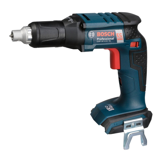 Bosch GSR 18 V-EC TE Professional Manual Original