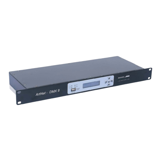 Triton Blue ArtNet-DMX 8 Manual De Usuario