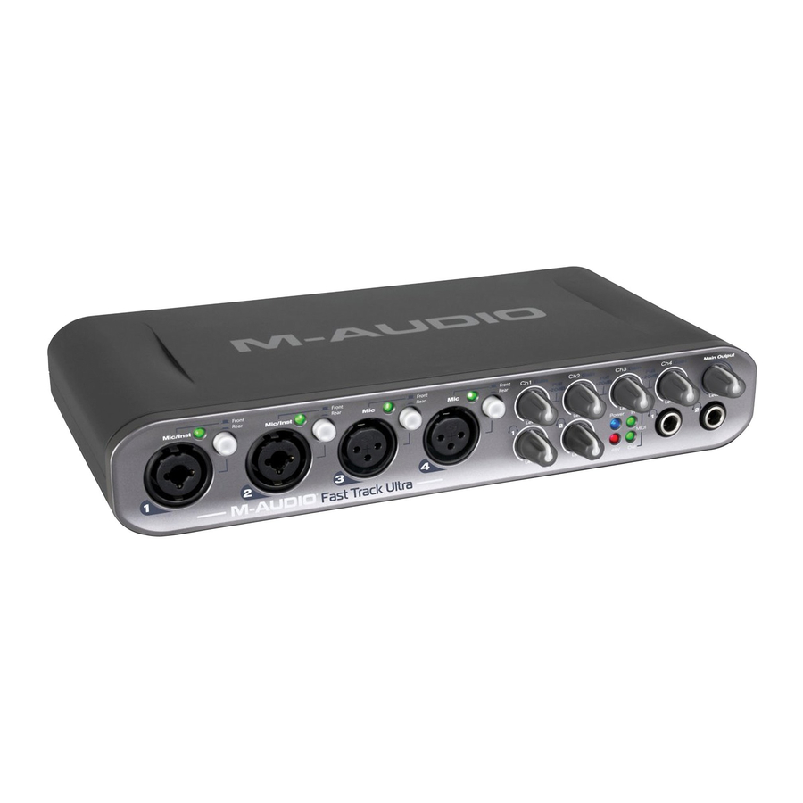 M-Audio Fast Track Ultra Guia De Inicio Rapido