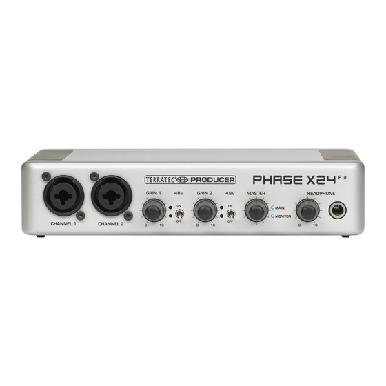TerraTec PHASE X24 FW Manual Del Usuario