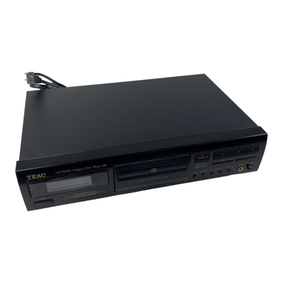 Teac CD-P1250 Manual Del Propietário