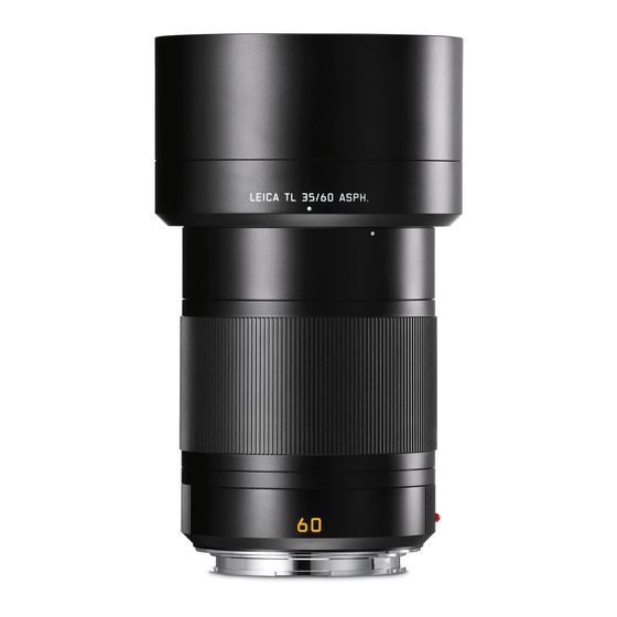 Leica APO-MACRO-ELMARIT-TL 1:2.8/60mm ASPH. Instrucciones