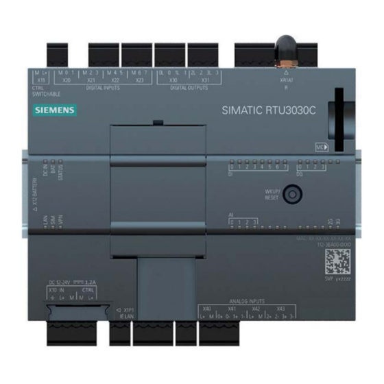 Siemens SIMATIC RTU3030C Instrucciones De Servicio