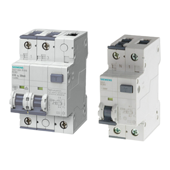 Siemens 5SU1 RECBO Instructivo