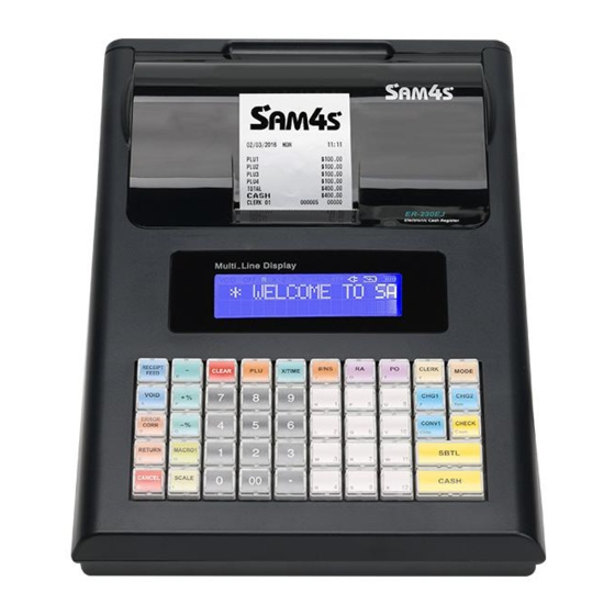 Sam4s ER-230EJ Manual De Operador Y Programación