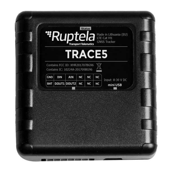 RUPTELA Trace5 Guia De Inicio Rapido