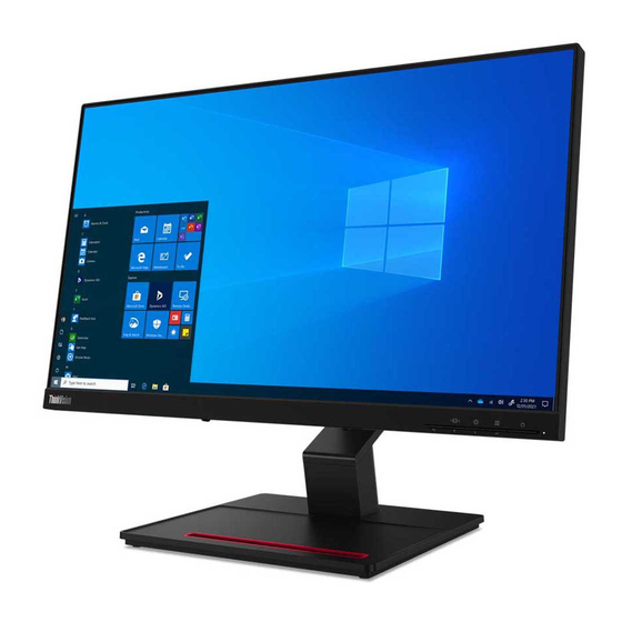 Lenovo ThinkVision T24t-20 Guia Del Usuario