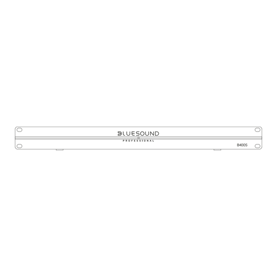 Bluesound Professional B400S Manual Del Propietário