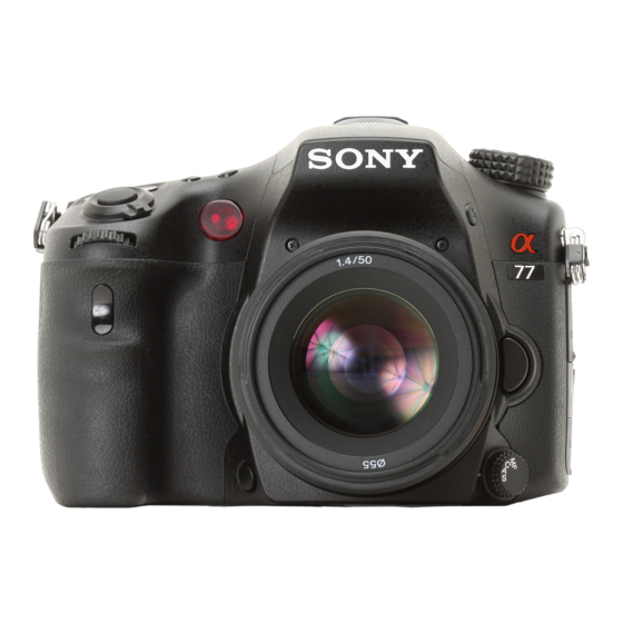 Sony SLT-A77 Manuales