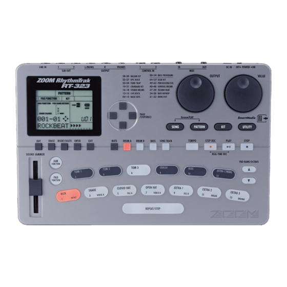 Zoom RhythmTrak RT-323 Manuales