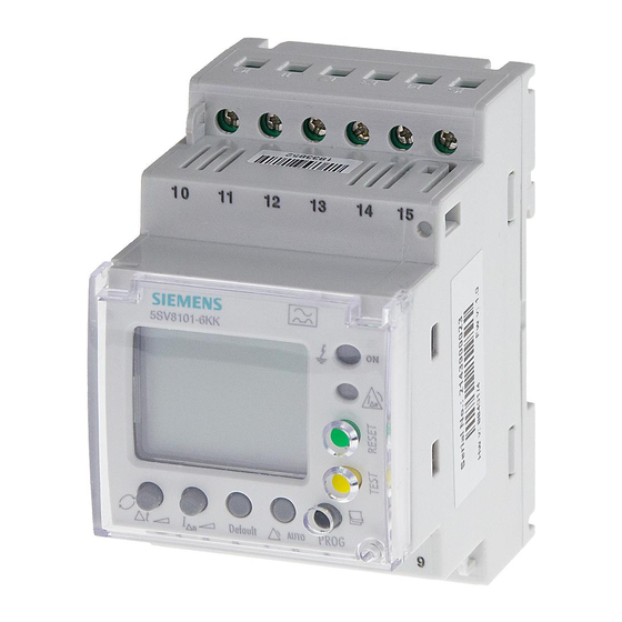 Siemens 5SV8101-6KK Instructivo