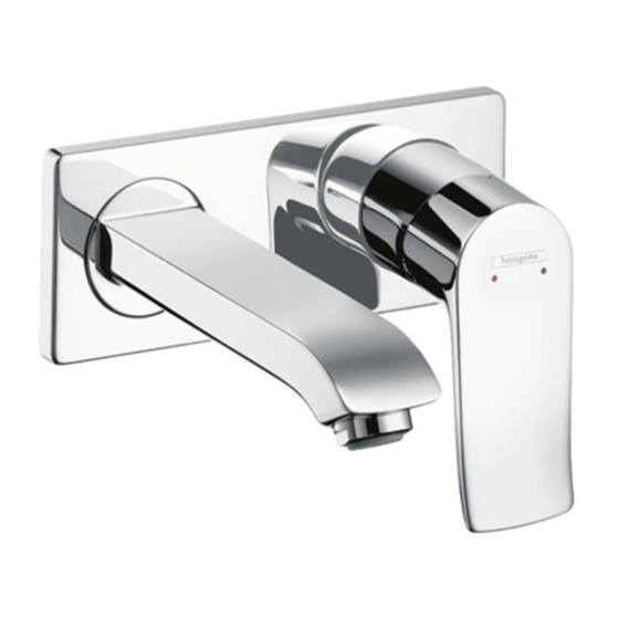 Hansgrohe Metris 3108500 Serie Modo De Empleo/Instrucciones De Montaje