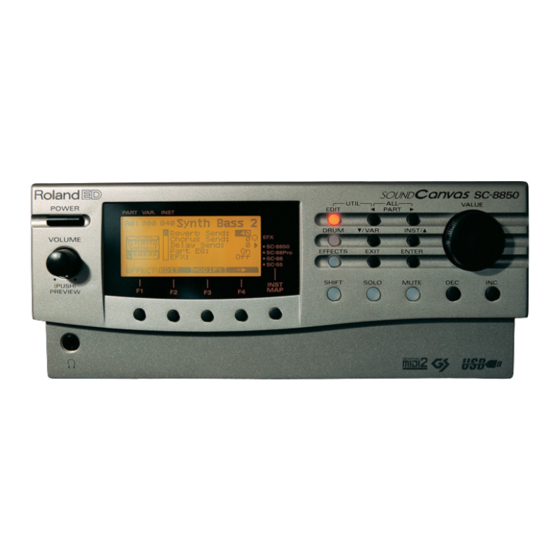 Roland Sound Canvas SC-8850 Manual Del Usurario