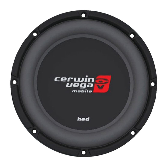 Cerwin-Vega HED-4.0 Manuales