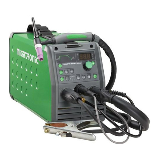 Migatronic FOCUS TIG 200 PFC Guida Rapida