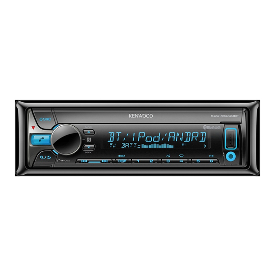Kenwood KDC-X5000BT Manual De Instrucciones