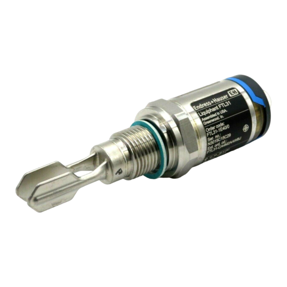 Endress+Hauser Liquiphant FTL31 Manual De Instrucciones